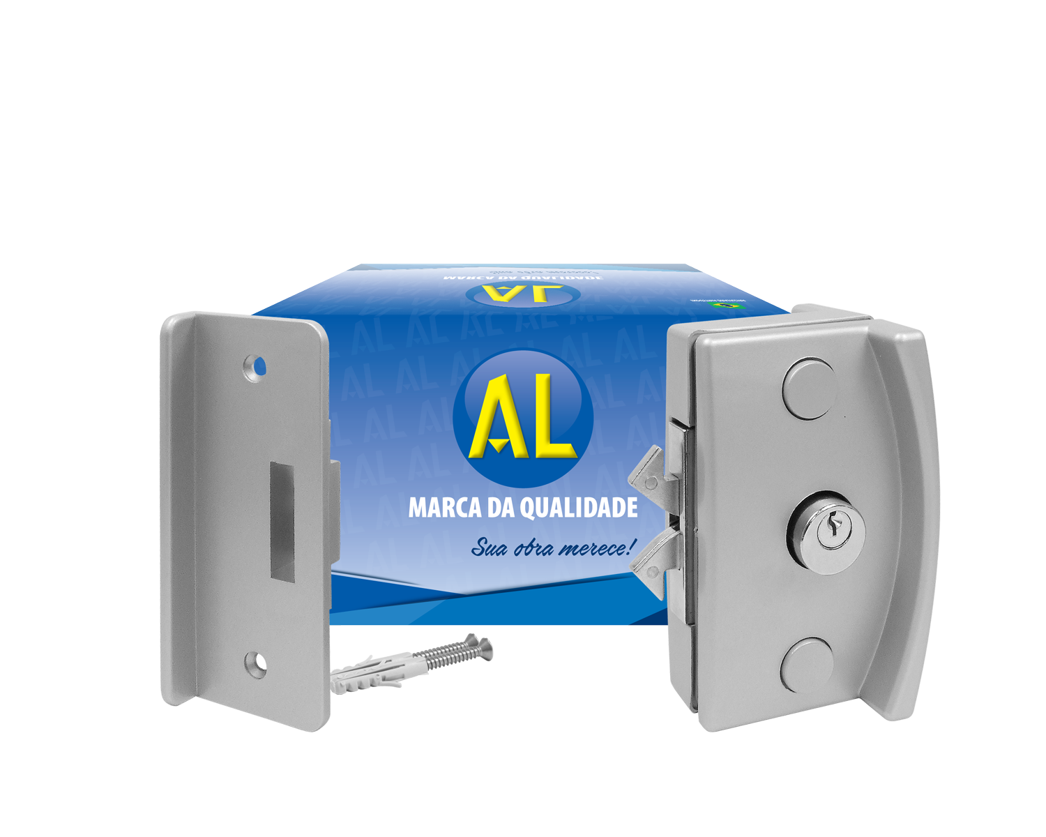 AL KIT 10 Fechadura Porta V/A 3 Furos 1 AL KIT 10 Fechadura Porta V/A 3 Furos