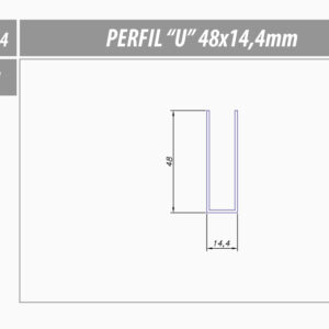 ALU- Perfil U 14,7x12,5