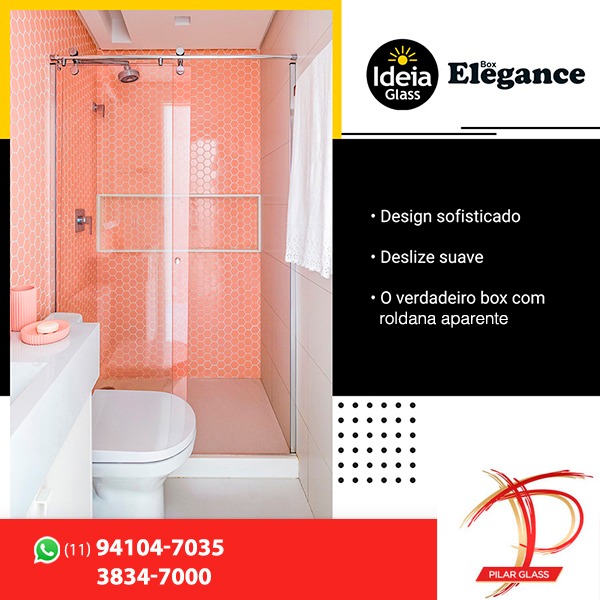 Elegance F1 A: 2000 L:2000 Cromado (duas folhas) 1 Elegance F1 A: 2000 L:2000 Cromado (duas folhas)