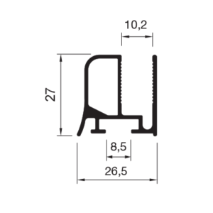 Sacada Leito de 10mm P-295 (6m)
