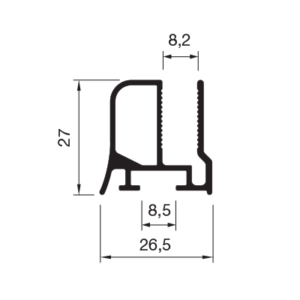 Sacada Leito de 8mm P-300 (6m)