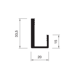 P-75 Perfil "J" para Guarda Corpo