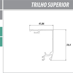AL-49 Trilho Superior LEVE 8mm