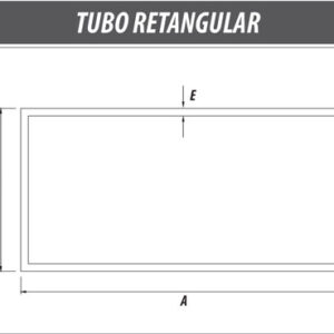 AL-TG 2"X1" (5cm x 2,5cm) Tubo Retangular Régua